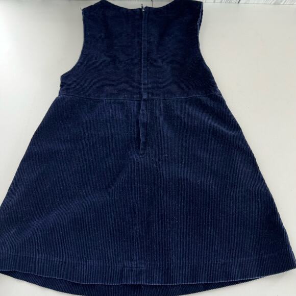 Vintage Kobotonokuni Embroidered Jumper Dress Navy Size 110 2T Corduroy - Picture 4 of 8